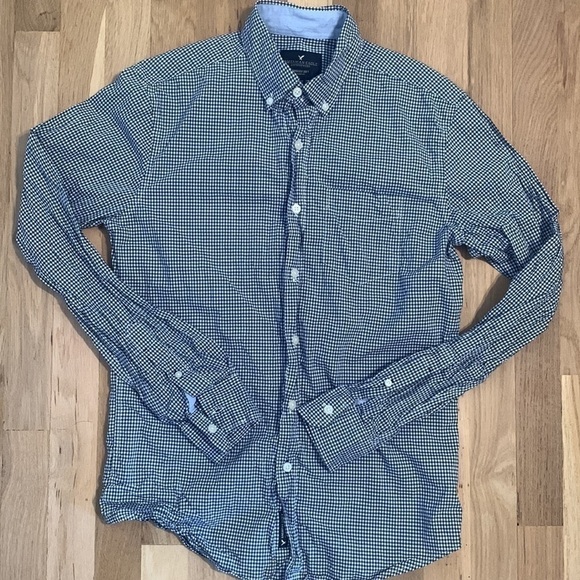 American Eagle Seriously Soft Classic Fit Collared Button Down Shirt Men’s XS - Picture 1 of 13